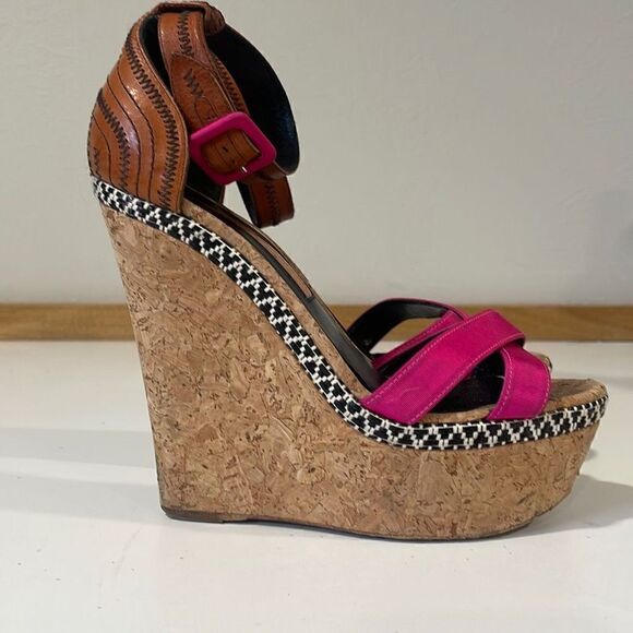 Rupert Sanderson Wedge/Platform Sandals Size 38.5 - Picture 5 of 12